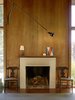 Modern home with Living Room, Standard Layout Fireplace, Wood Burning Fireplace, and Chair. Photography by Matthew Millman Photo 4 of The Emmons House