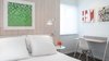Modern home with Bed, Table, Carpet Floor, Chair, Ceiling Lighting, Pendant Lighting, and Bedroom. Guest Bedroom Photo 3 of Tahoe Lakefront