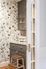 Modern home with Marble Counter, Light Hardwood Floor, White Cabinet, Ceramic Tile Backsplashe, Pendant Lighting, Drop In Sink, Range, Range Hood, and Kitchen. Pantry Photo 5 of Land Park Drive