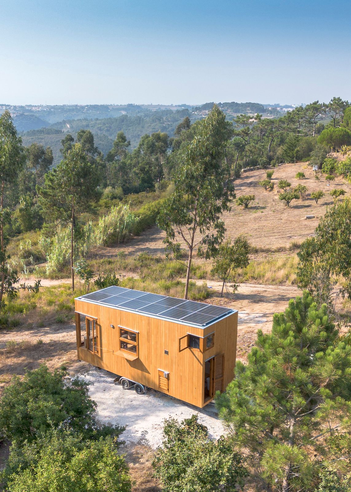 <span style="font-family: Theinhardt, -apple-system, BlinkMacSystemFont, "Segoe UI", Roboto, Oxygen-Sans, Ubuntu, Cantarell, "Helvetica Neue", sans-serif;">The $85K off-grid tiny home on wheels Gonçalo Marrote designed in Mafra, Portugal, looks to views of rolling hills and wide-open sky. </span>