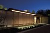 The hot-rolled steel on the interior of the home is blackened and maintains a natural “grain”, while outside the exposed custom perforated panels are allowed to rust, bringing out the natural warm reds of the steel’s iron oxide.
#facade #pond #steel #exterior #facade #joplin #hufft
Photo credit by Andrew Fabin, Matthew Hufft Photo 7 of Heavy Metal modern home