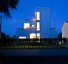 Front facade at night Photo 8 of Chesapeake Bay House modern home