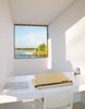 View of the bay from desk, through double-height space Photo 7 of Chesapeake Bay House modern home