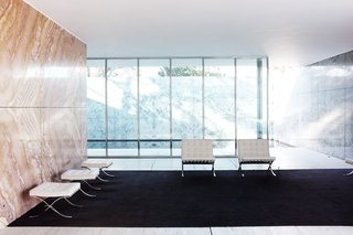 Designed by Mies van der Rohe as part of the 1929 International Exposition in Barcelona, Spain, The Barcelona Pavilion showcased his iconic Barcelona chair for Knoll and introduced architecture's new modern movement to the world.