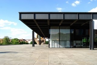 The Neue Nationalgalerie (New National Gallery) is a museum that Mies designed for modern art in Berlin. The museum building and its sculpture gardens opened in 1968.