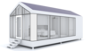 The modulOne, includes solar panels to power a climate control system, a clean water system, and an air quality control system. The frame is made of 3D-printed carbon fiber and fiberglass, and the entire house is recyclable. Photo 3 of modulOne modern home