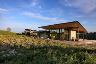 The design is contextually modern and expressive of the various functions contained within the winery.