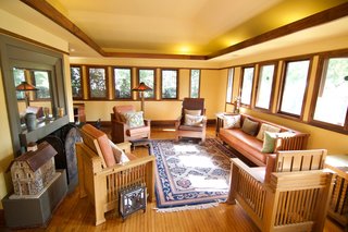 The home boasts original casement windows.