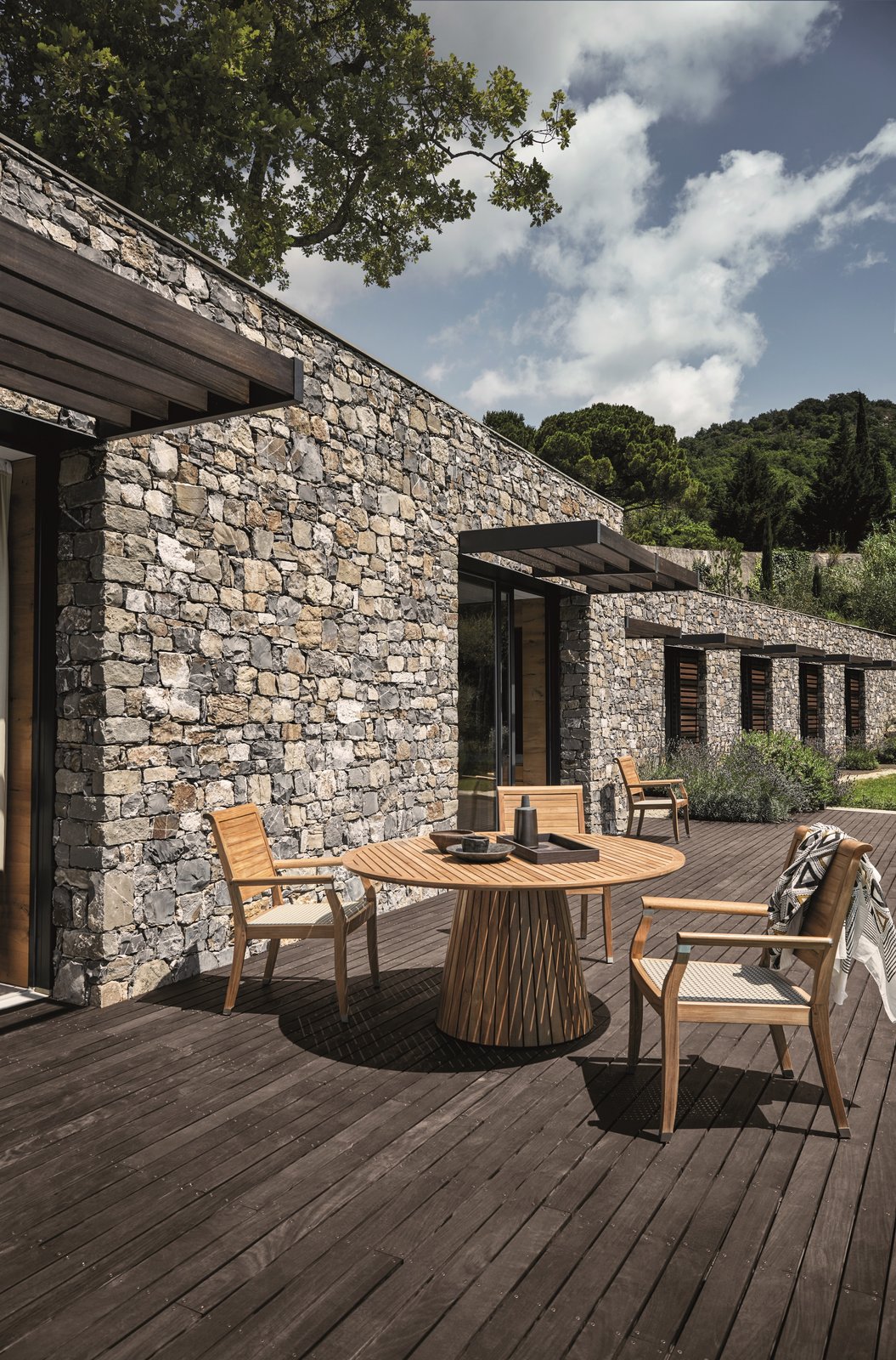 modern teak outdoor furniture on Photo 11 Of 12 In This Teak Outdoor Living Collection Pairs Sustainability And Scandinavian Inspired Style Dwell