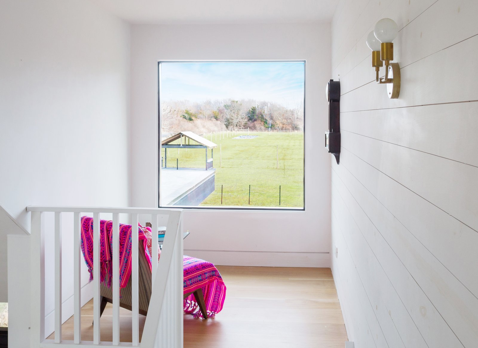 A picture window look out over the 3.6-acre property.