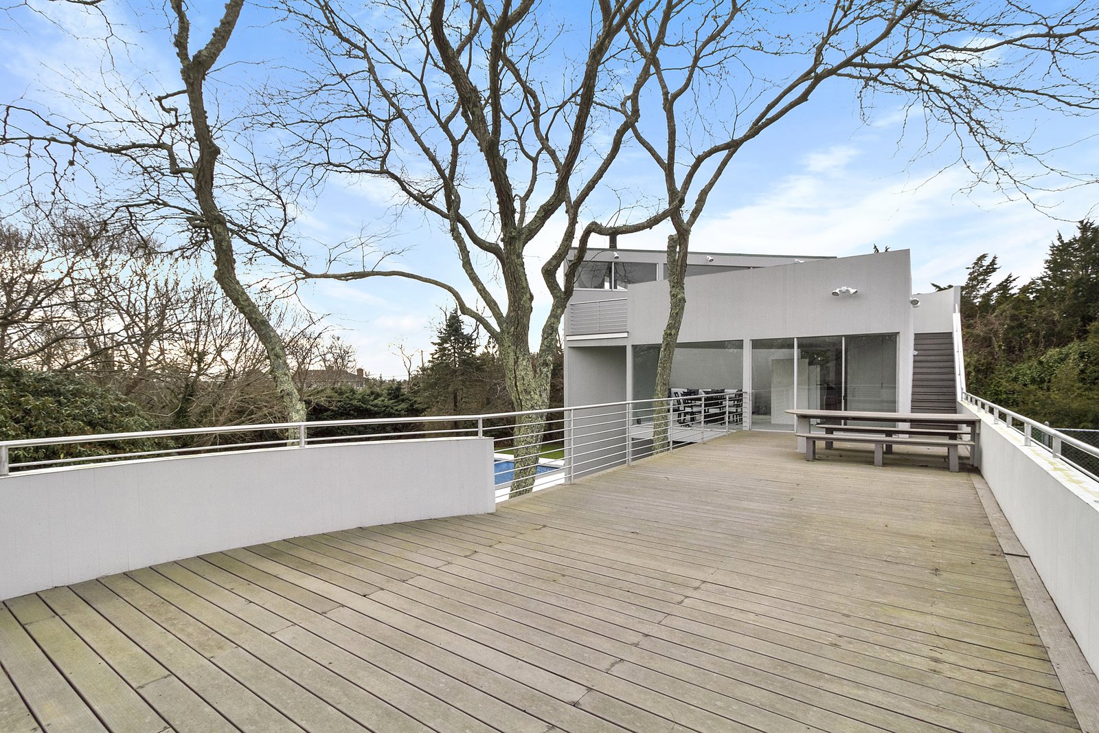 The roof deck features amazing views.