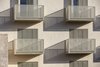 An exterior view of an artistic row of balconies. Photo 20 of Jaffa Hotel modern home