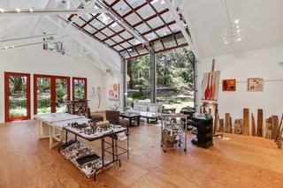 The interior of the art studio. 