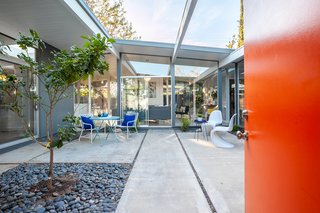 The entrance takes you straight into the central atrium. 