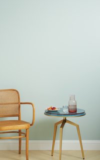 Clare's ultra-premium zero-VOC paint is Greenguard Gold certified for low chemical emissions. The shade shown here, Headspace, is one of their bestsellers. 