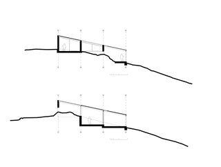 Crosssection of the site plan for Casa JB.