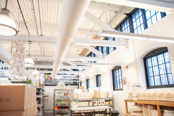 A peek at the bright and airy workspace.