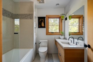 The bathroom on the lower level. 
