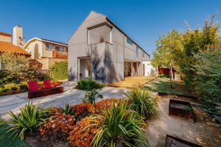 The public spaces are all located on the ground level. The home fully opens up to the private garden.