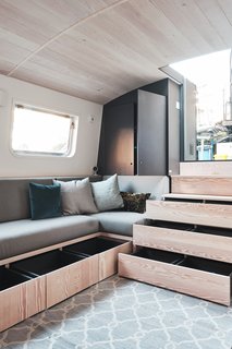 Putting every square inch to good use, the architects created an abundance of storage throughout the home to help keep clutter to a minimum.