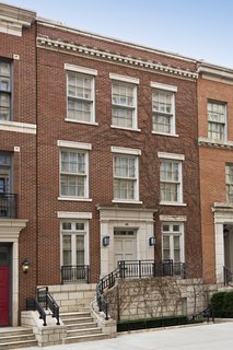 The four-story townhouse is set on a tree-lined West Village block and is part of the Superior Ink condominium project designed by Robert A.M. Stern Architects in the late 2000s. 