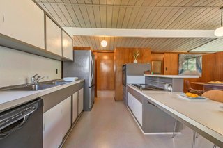 A look at the open kitchen. Bar seating creates an additional casual spot to eat.