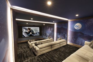 The home theater.