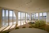 Modern home with Doors and Interior. Folding glass NanaWall system in living room overlooking Atlantic Ocean Photo 4 of Mulberry Point House