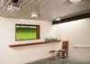 Modern home with Living Room, Ceiling Lighting, Concrete Floor, and Chair. Underwater observation window in the full-height concrete basement float with polished concrete floors Photo 19 of Houseboat H