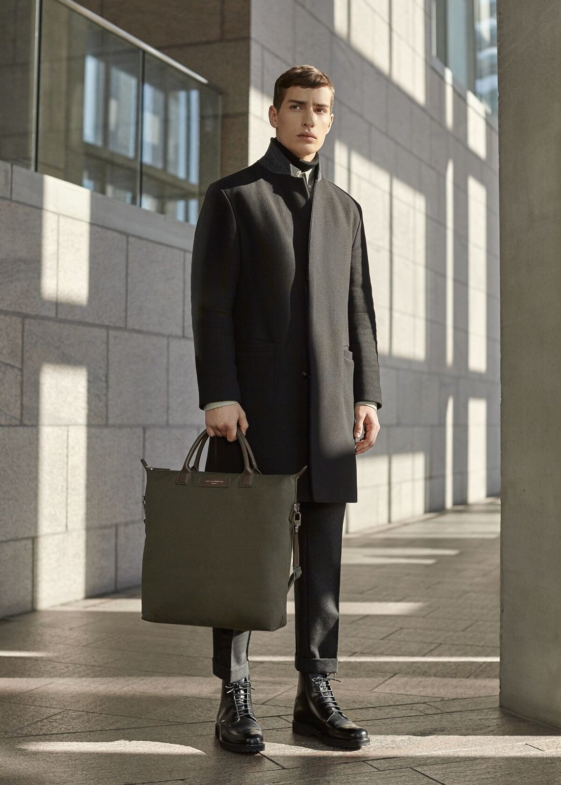 O'Hare tote in Olive / Gunmetal