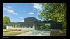 Modern home with House Building Type, Wood Siding Material, Concrete Siding Material, Brick Siding Material, Front Yard, Small Patio, Porch, Deck, Concrete Patio, Porch, Deck, Exterior, Shrubs, Hardscapes, and Gardens. West Elevation Photo 8 of The Graphic House