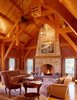 Custom Timberpeg Hammer Beam Truss in the Formal Great Room Photo 6 of Yellow Brook Farm House modern home