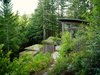 Modern home with Outdoor, Gardens, Garden, Trees, Side Yard, Shrubs, Walkways, and Woodland. Both structures step out to small south-facing terraces.
Photo 5 of Mill Valley Cabins