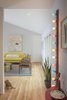 Modern home with Hallway and Light Hardwood Floor. Hallway to living/dining area. Photo 7 of Gallery Residence