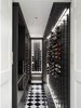 Sydney Joinery installed the Cellar Rack wine storage system. Some red was added to this black and white colour scheme. Photo 4 of Twin Peaks modern home