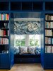 Coco Chanel and Elizabeth Taylor bookend this bay window, and they could have sat comfortably together in this “Swedish Blue” nook. Photo 6 of Twin Peaks modern home