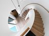 The elliptical stair has “balanced treads”, each tread originated from a moving centerpoint, providing an organic but natural and regular ascent
© Justin Alexander
Photo 16 of The Pool House modern home