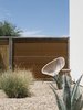 Modern home with Outdoor, Desert, Side Yard, Small Patio, Porch, Deck, Decomposed Granite Patio, Porch, Deck, Horizontal Fences, Wall, Hardscapes, and Metal Fences, Wall. Entry Court Photo 15 of Canal House