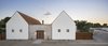 Modern home with Outdoor, Front Yard, Desert, Horizontal Fences, Wall, Decomposed Granite Patio, Porch, Deck, and Metal Fences, Wall. Canal House along the Arizona Canal in Phoenix, AZ Photo of Canal House