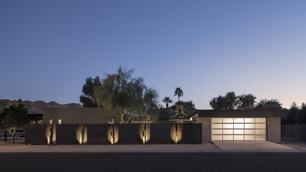 Garage and Cor-ten steel site fence