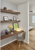 Modern home with Office and Desk. The office nook features a custom desk and shelf by Matt Eastvold Photo 12 of Trestle Glen Modern