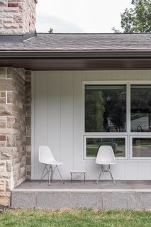 Midcentury homes often incorporated shading devices like front and back porches.