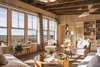 Modern home with Living Room. The living room is upstairs with an outdoor deck, to capture views. Photo 10 of Meadow Beach House