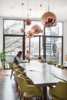 Modern home with Dining Room, Table Lighting, Pendant Lighting, Chair, and Table. The original shotgun style architecture makes for open floor plans on all four stories. Photo of Over-The-Rhine Urban Revival