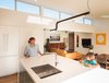 Pipeline LED light by ANDlight in Vancouver + Built-in fridge by Fisher Paykel Photo 8 of The Beach Lab modern home