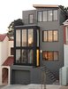 Modern home with Exterior, House, Wood Siding Material, Stucco Siding Material, Flat RoofLine, and Shed RoofLine. front of house view from the street Photo 7 of Glen Park House
