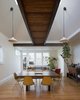 Modern home with Living Room, Pendant Lighting, Sofa, Recessed Lighting, and Light Hardwood Floor. view toward living area at rear of room Photo 2 of Bridge House
