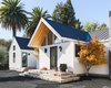 Modern home with Exterior, Metal Roof Material, Farmhouse Building Type, Wood Siding Material, Gable RoofLine, and House Building Type. front entry porch Photo 2 of Sonoma Farmhouse