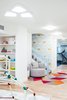 Modern home with Kids Room, Shelves, Playroom Room Type, Toddler Age, Bookcase, Bench, Storage, Neutral Gender, Dresser, and Family Room Room Type. Kid's playroom Photo 11 of Tennis House