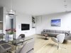 View of the Living Room with the "blind" door at the Bar shown open. Photo 9 of Telegraph Hill Periscope modern home